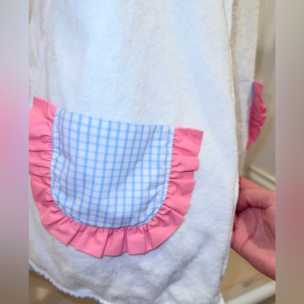 TBBC Pristine The Beaufort Bonnet Company Pink Blue Gingham Callie Coverup 5 - Picture 7 of 7